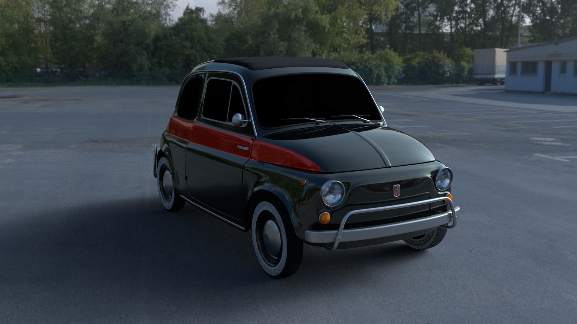 Fiat 500 Nuova Sport 1958 HDRI 3D model_29
