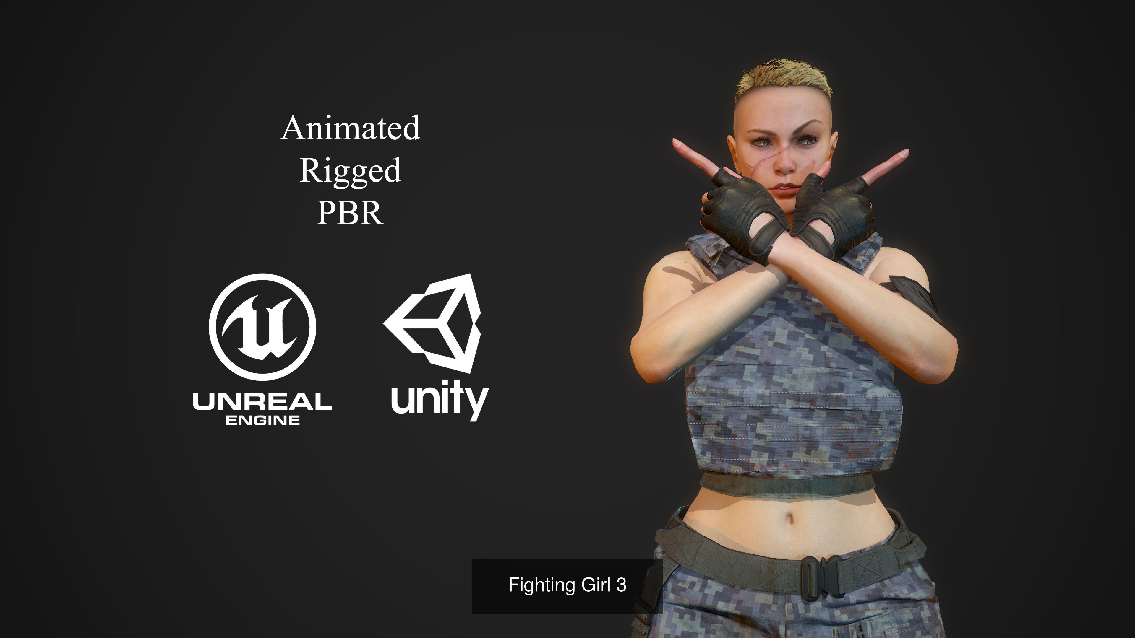 Fighting Girls Super Pack 3D Model Collection_18