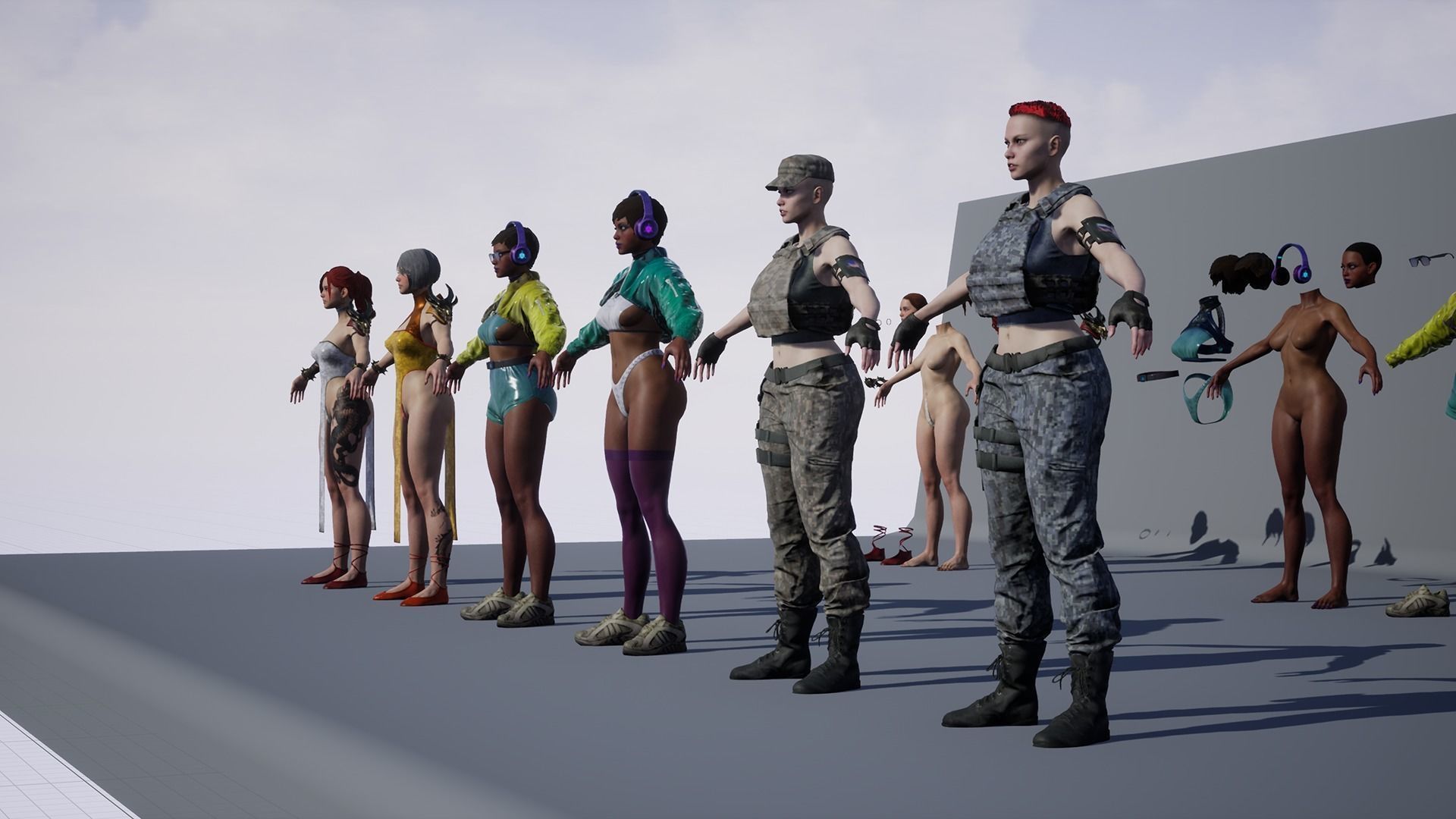 Fighting Girls Super Pack 3D Model Collection_22