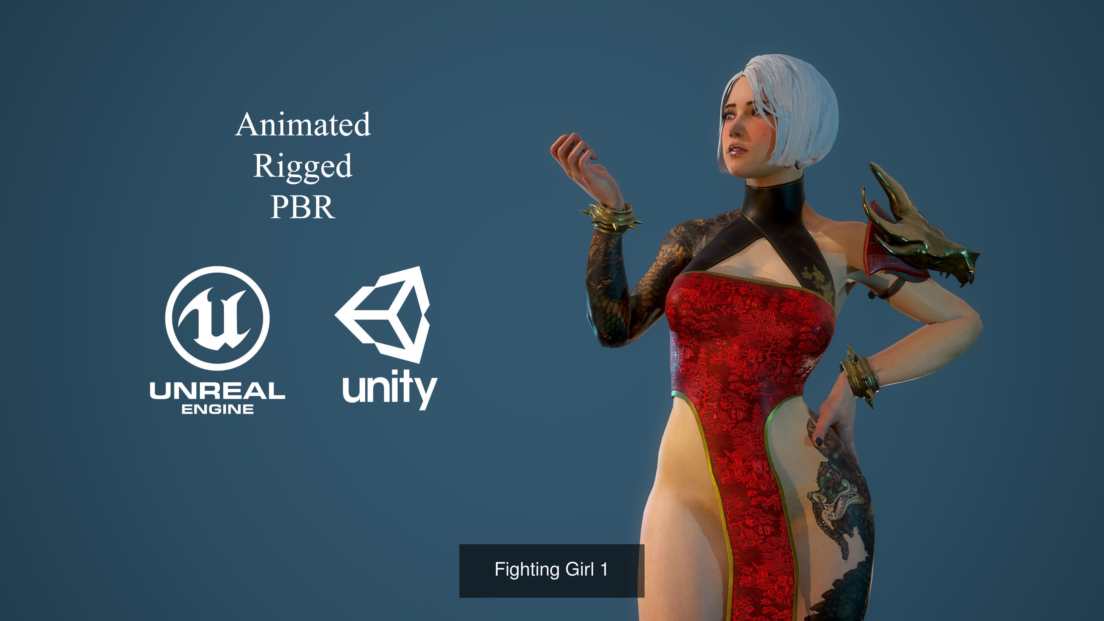 Fighting Girls Super Pack 3D Model Collection_16