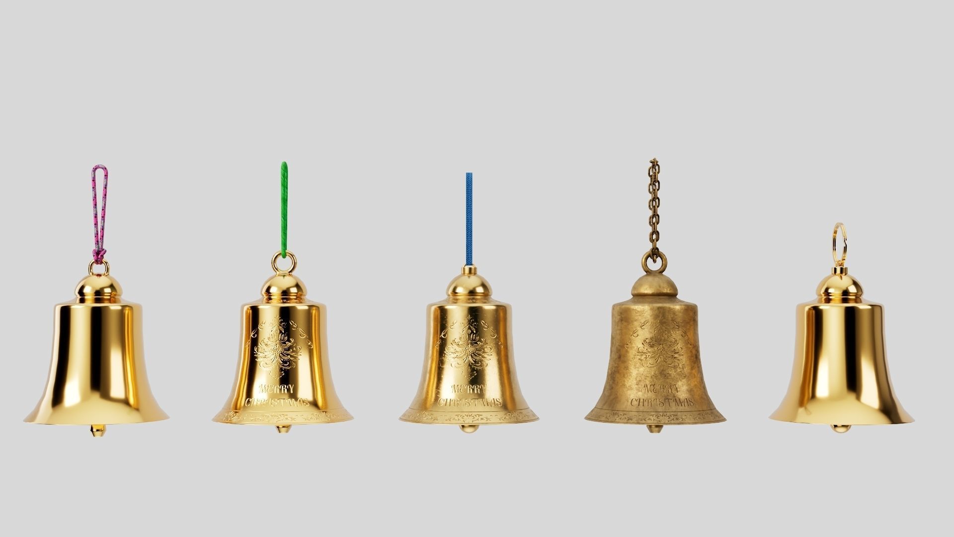 Christmas bell builder v6 with 14 mesh 4 skin and 3 colors 3D model_2