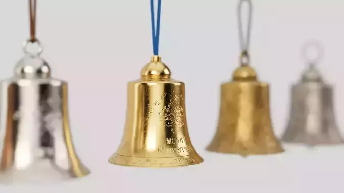 Christmas bell builder v6 with 14 mesh 4 skin and 3 colors 3D model