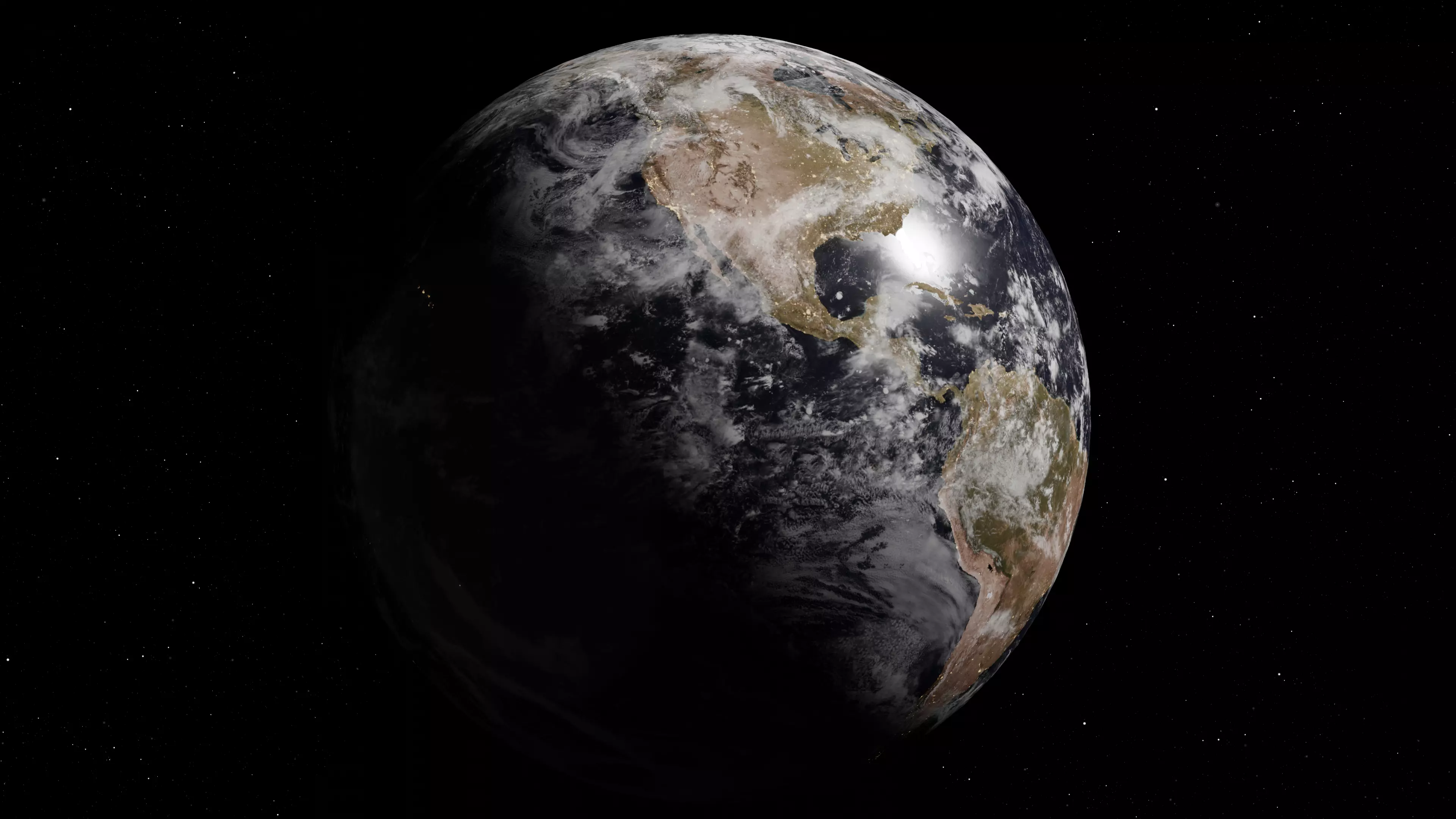 Earth from space Low-poly 3D model