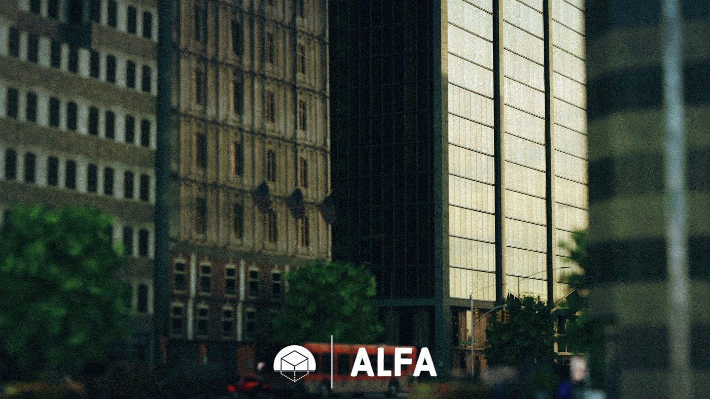 American Styled Block Of Buildings 3D model_5