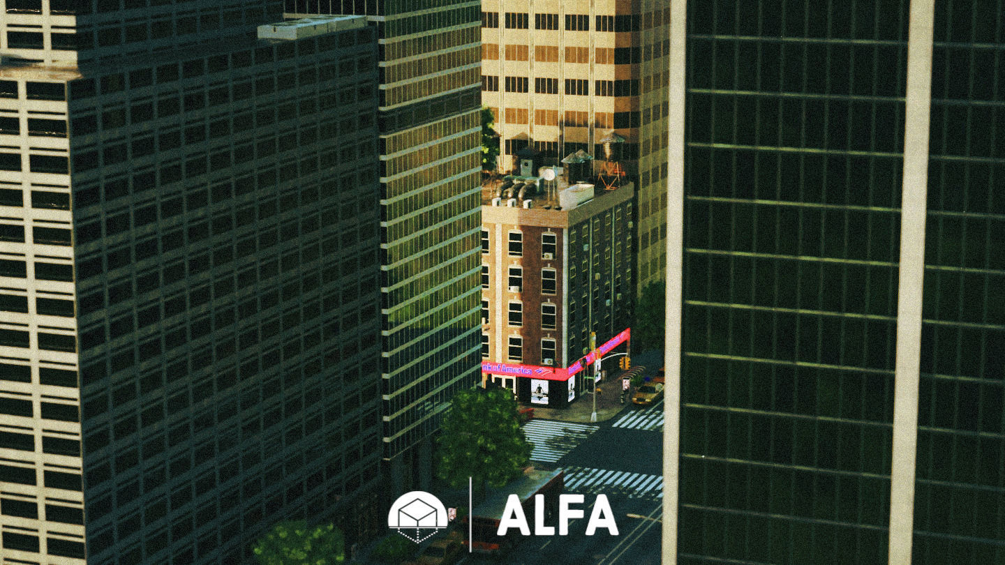 American Styled Block Of Buildings 3D model_4