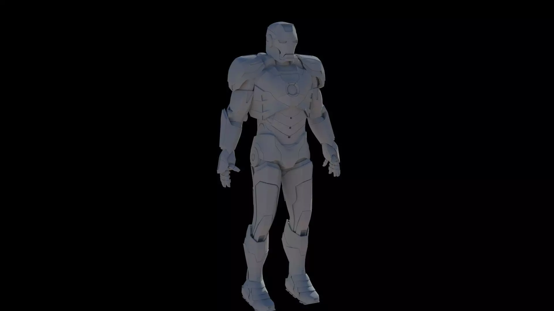 Iron man armor Low-poly 3D model