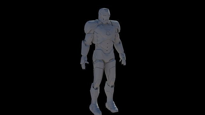 Iron man armor Low-poly 3D model