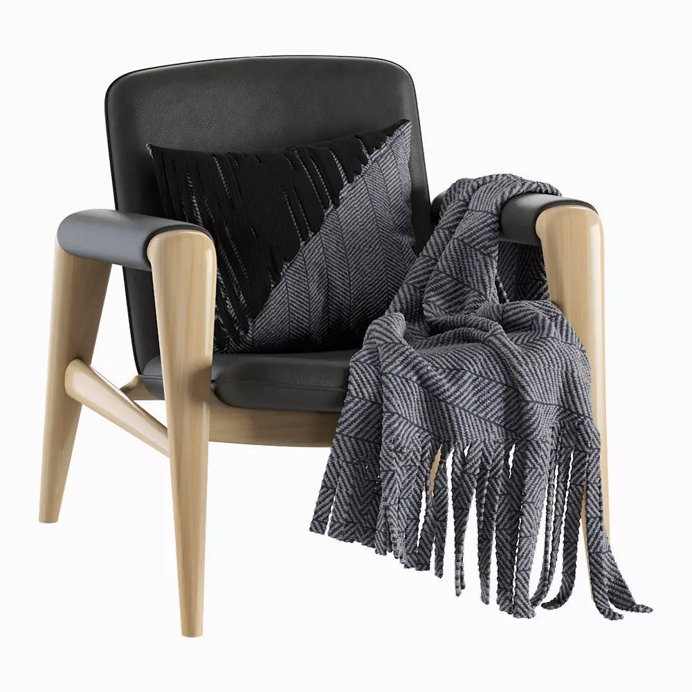 Leather Buck Chair JH523 Hans Wegner 3D model