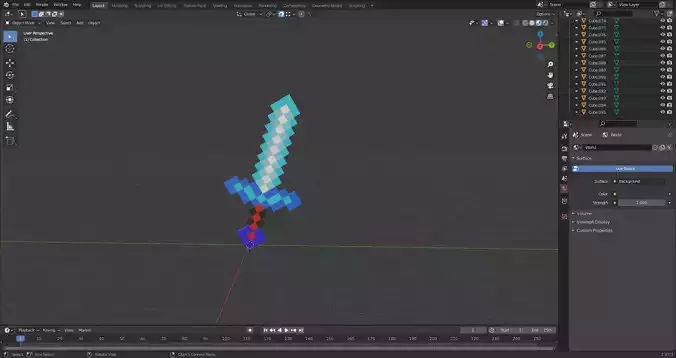 Sword Minecraft 3D model