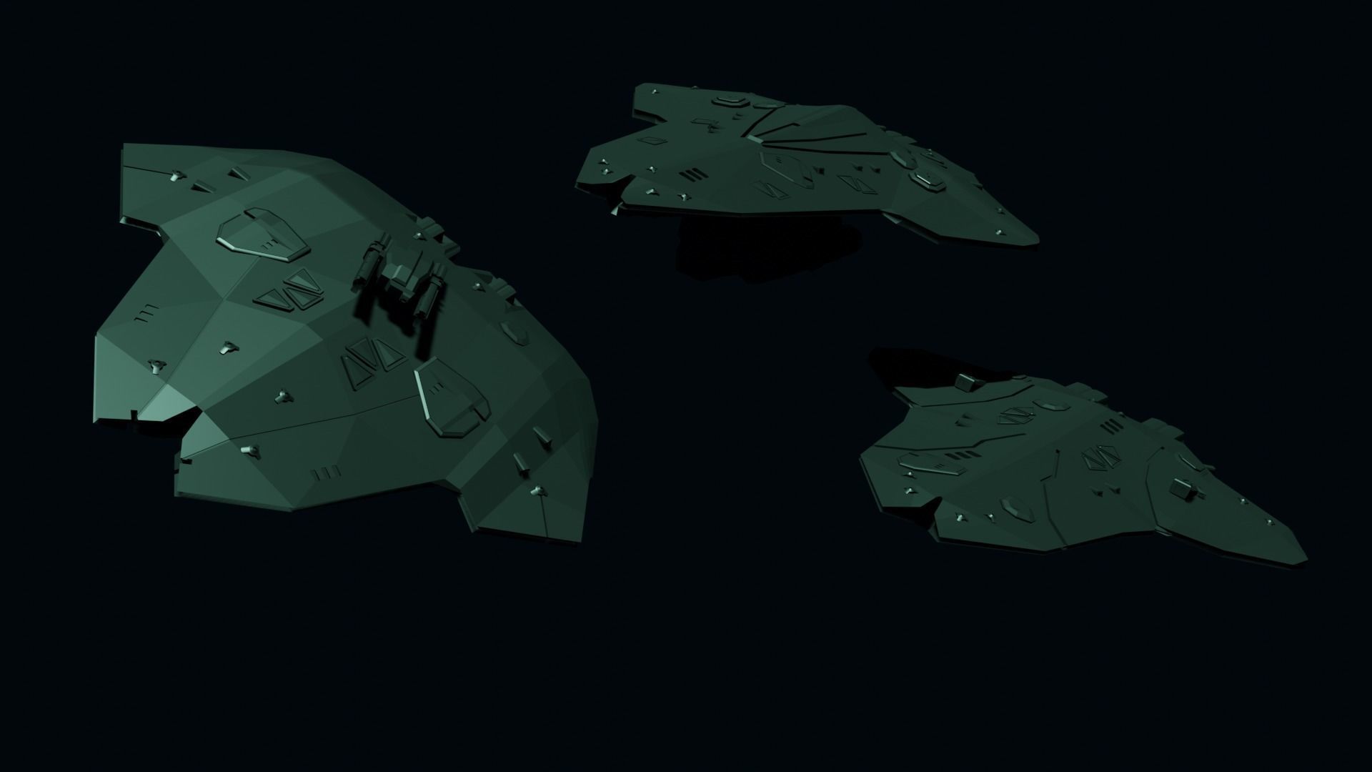 Spaceship corvettes free 3D model 3D printable | CGTrader