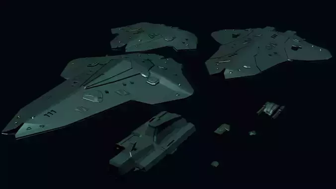 Spaceship corvettes Free 3D print model