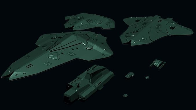 Spaceship corvettes Free 3D print model