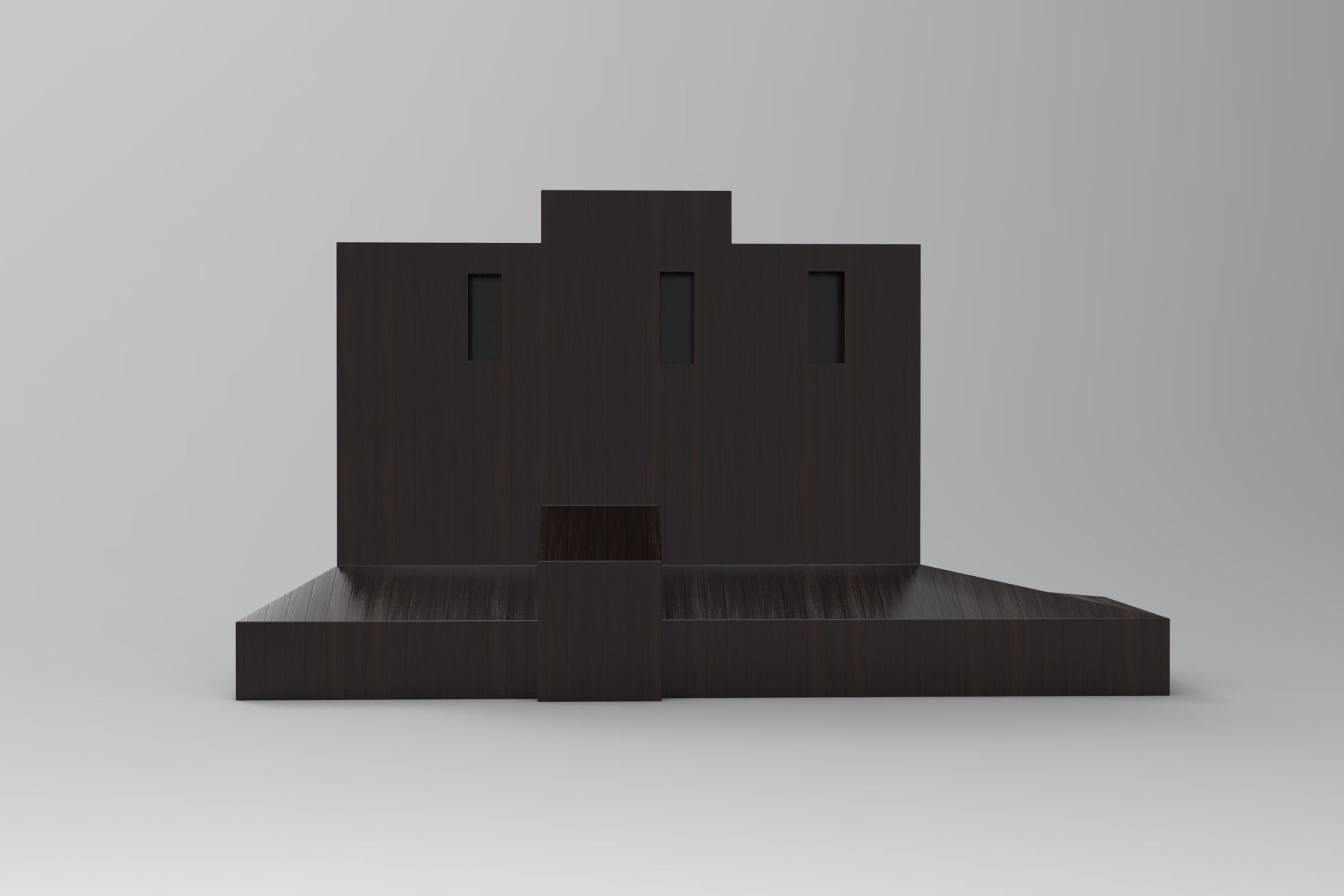 Wood House Low-poly 3D model_4