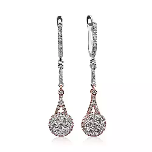 Dangling diamond earring