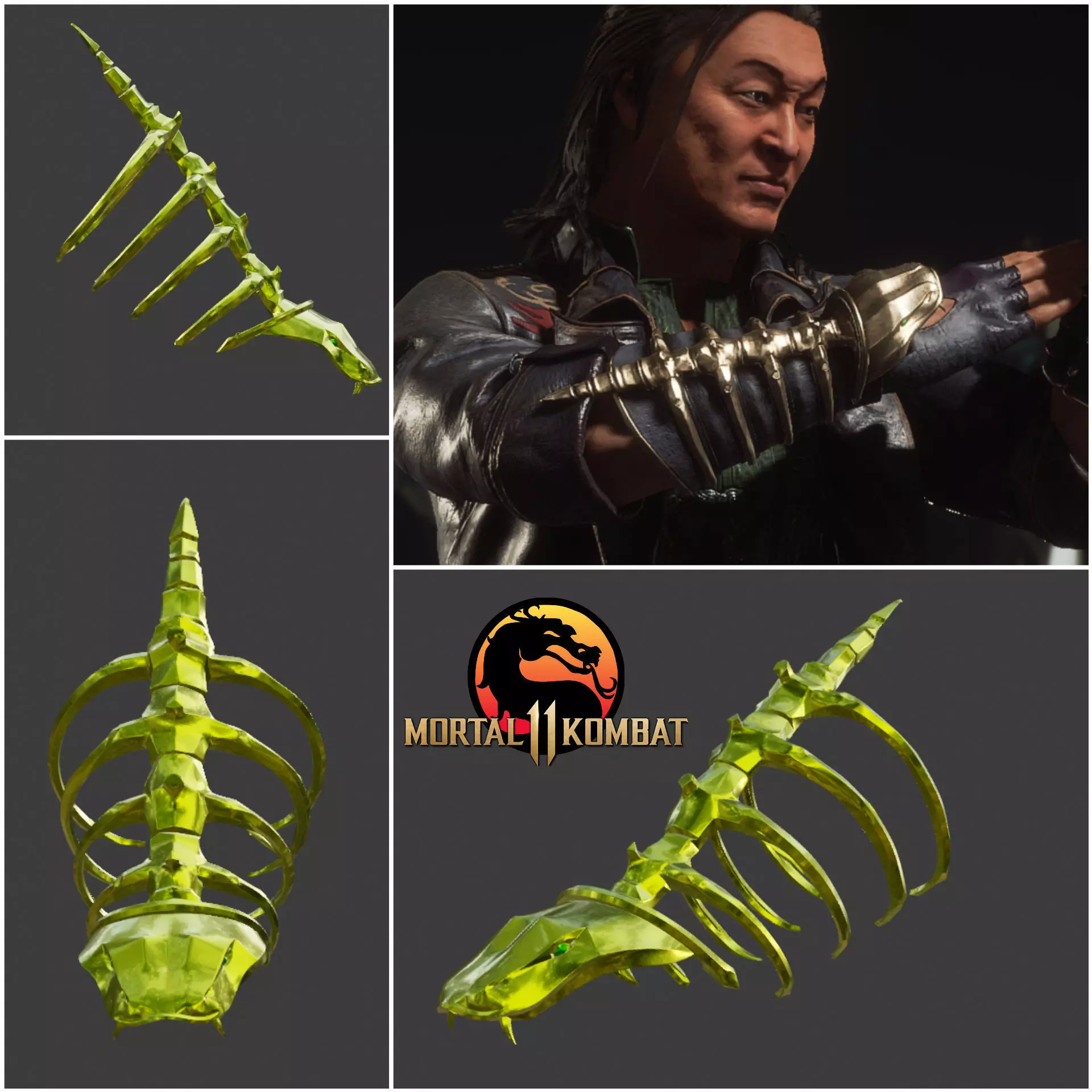 Shang Tsung bracers - Tokens of Shao Kahn favor 3D print model