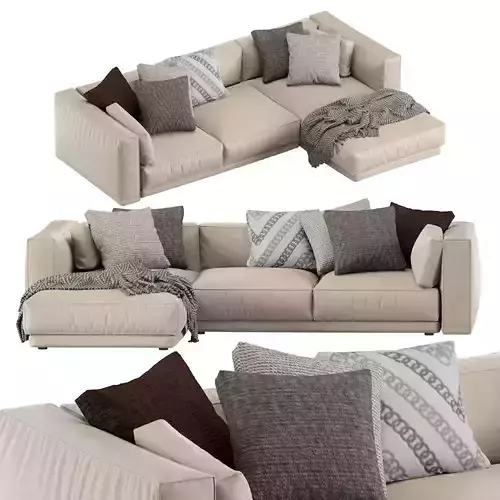 DItre Italia Buble Leather Lounge Chaise