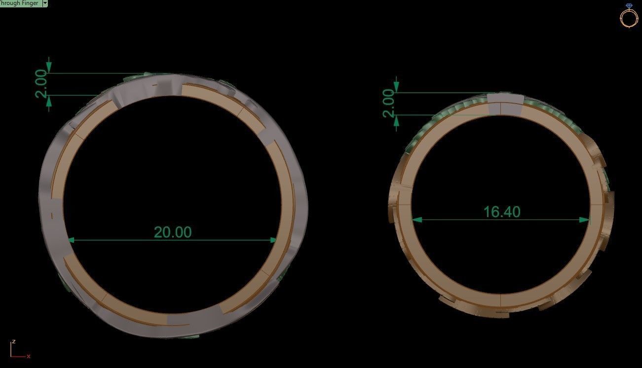 Engagement ring  Low-poly 3D model_6