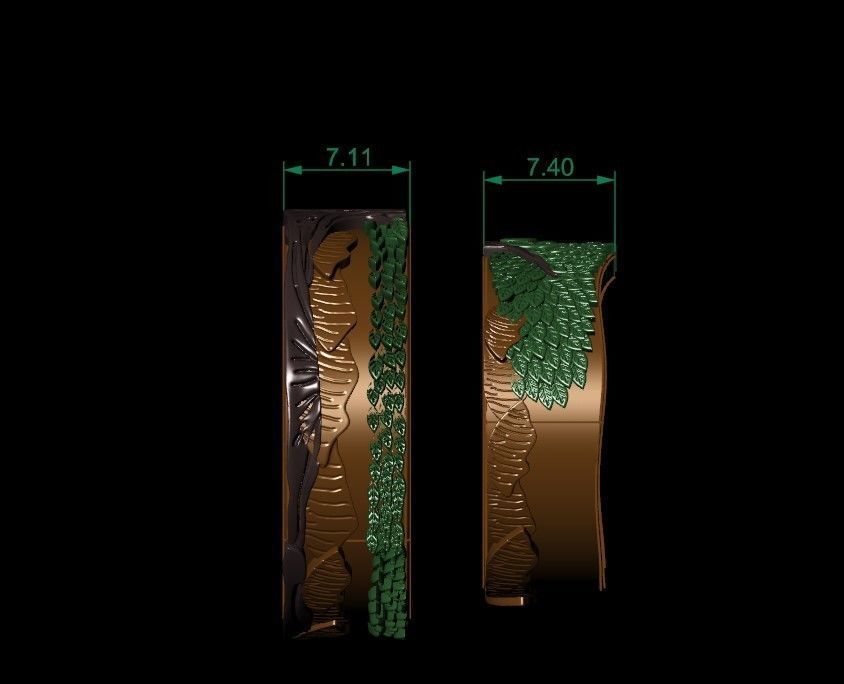 Engagement ring  Low-poly 3D model_4