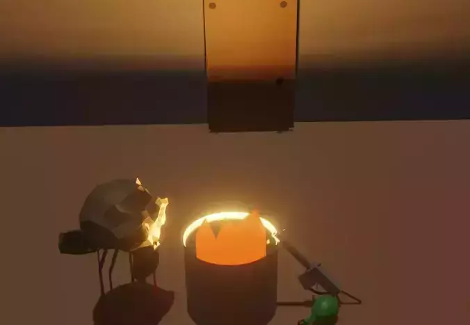 low poly decoration and creatures