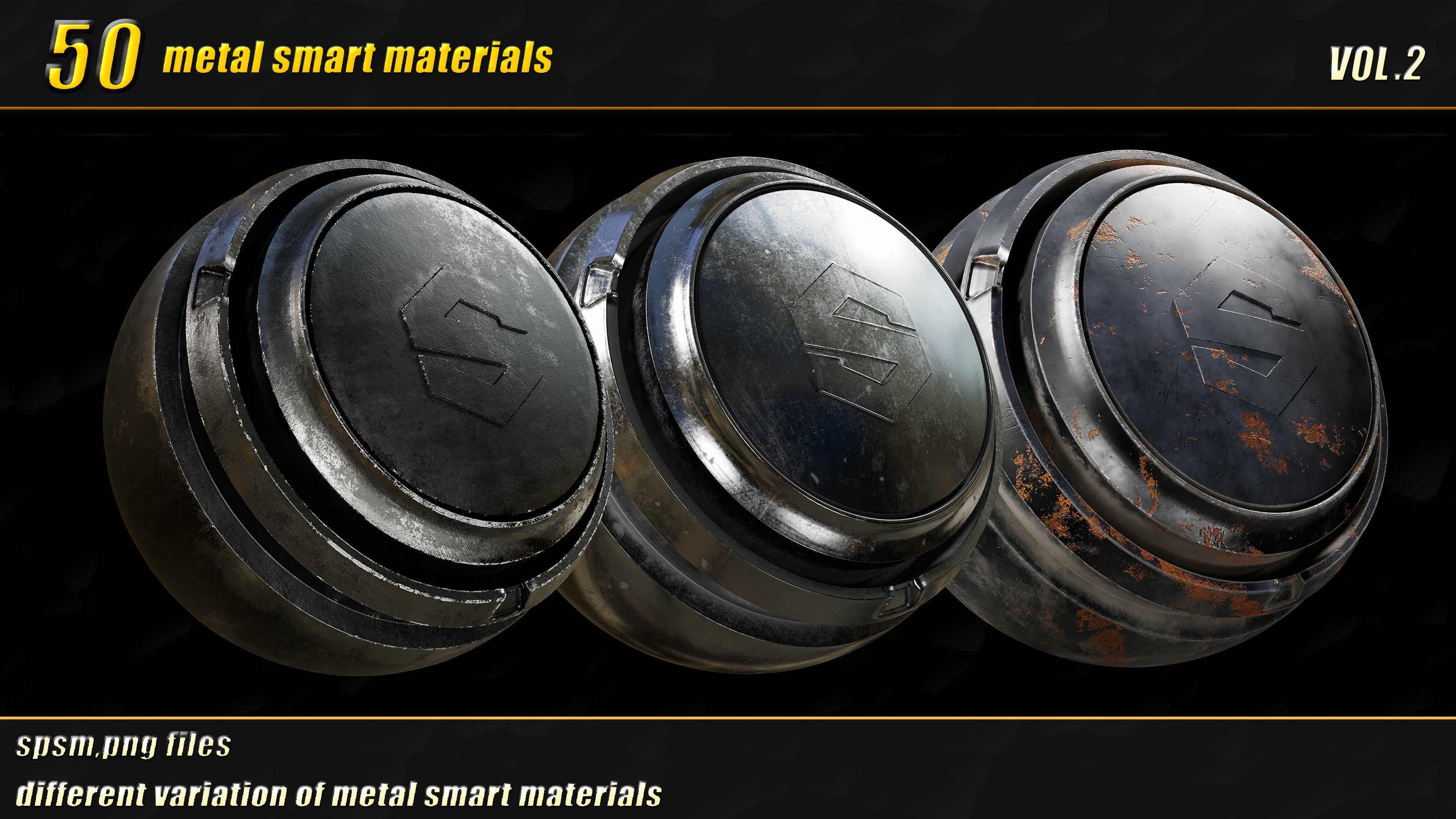 50 high detail metal smart materials  vol02 Texture_16