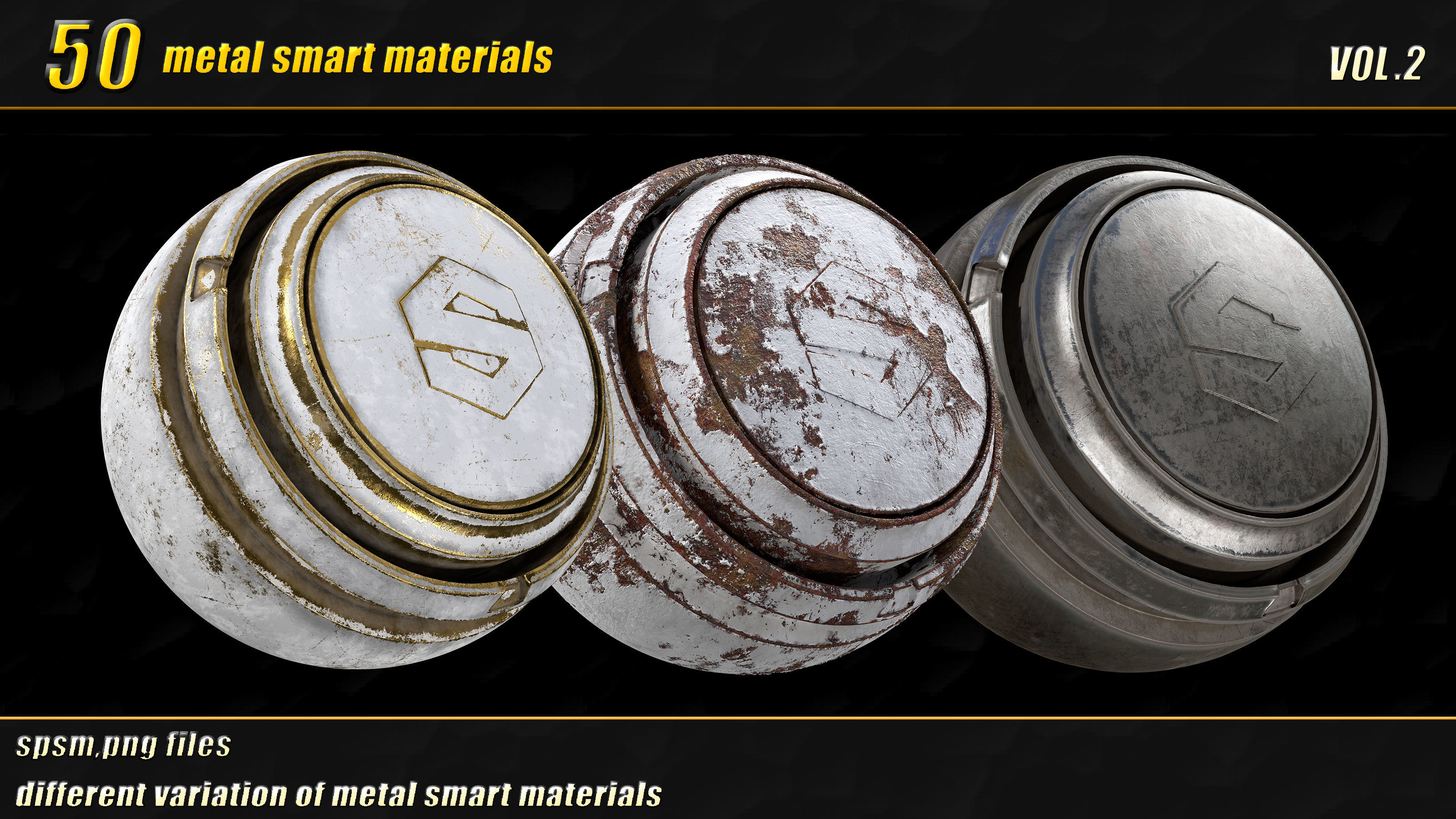 50 high detail metal smart materials  vol02 Texture_3