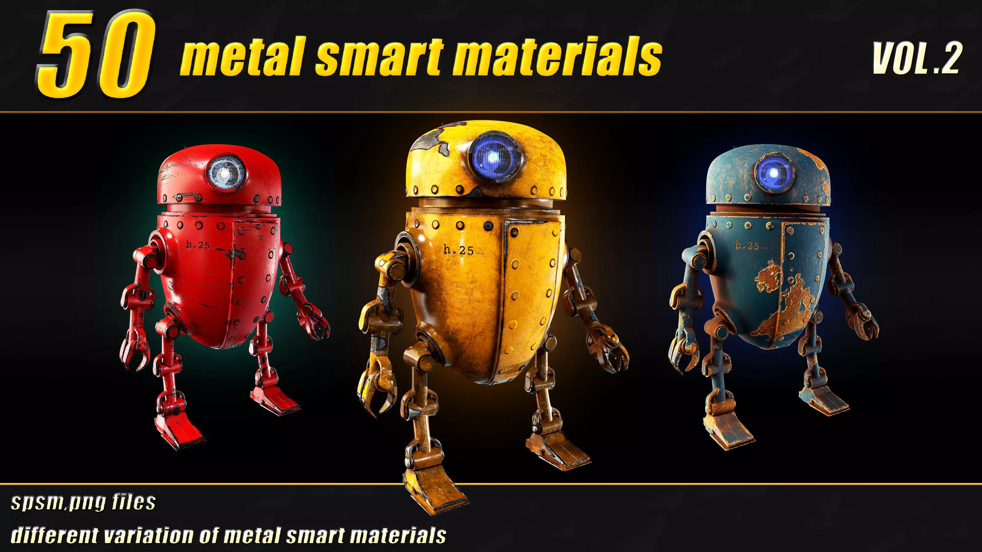 50 high detail metal smart materials  vol02 Texture_0