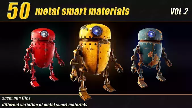 50 high detail metal smart materials  vol02 Texture