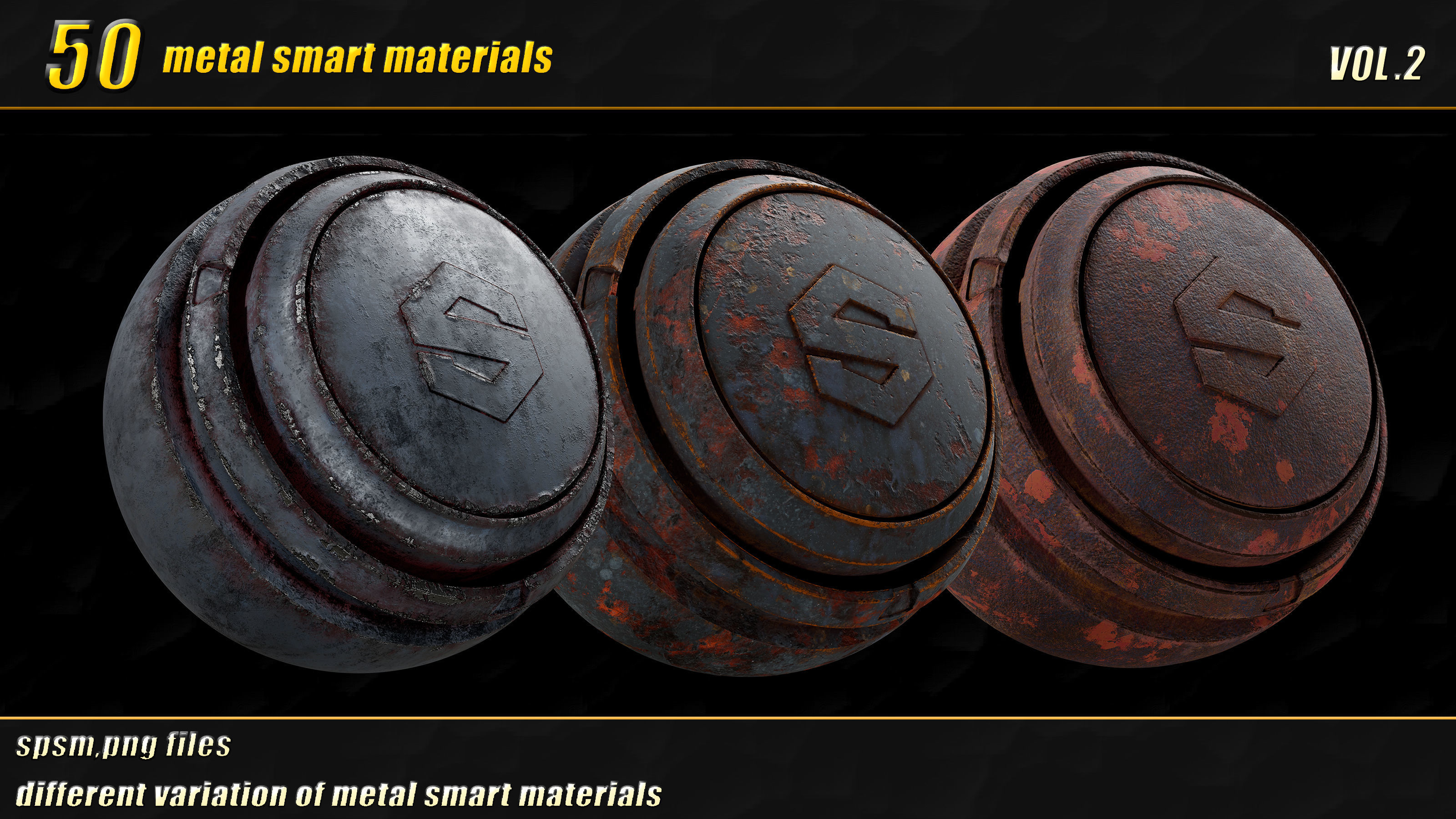 50 high detail metal smart materials  vol02 Texture_10