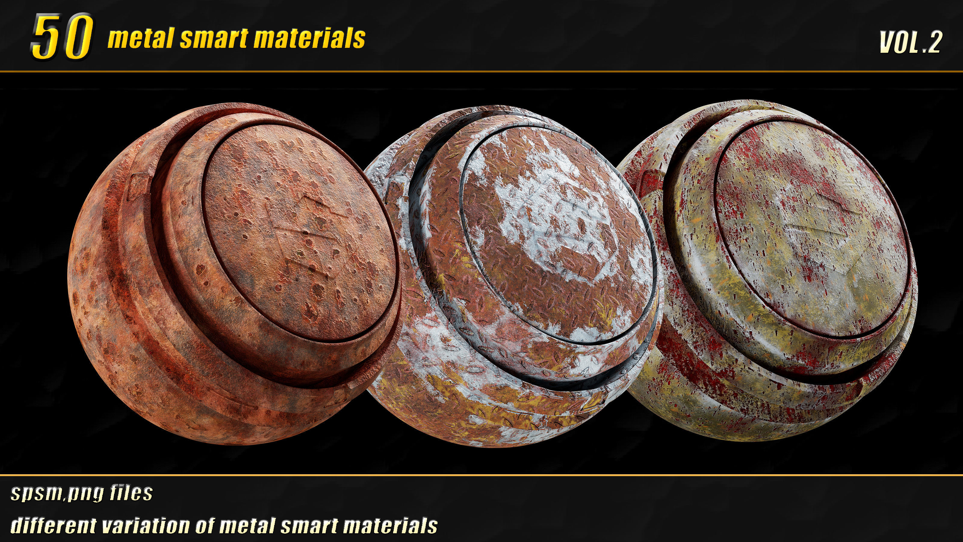 50 high detail metal smart materials  vol02 Texture_9