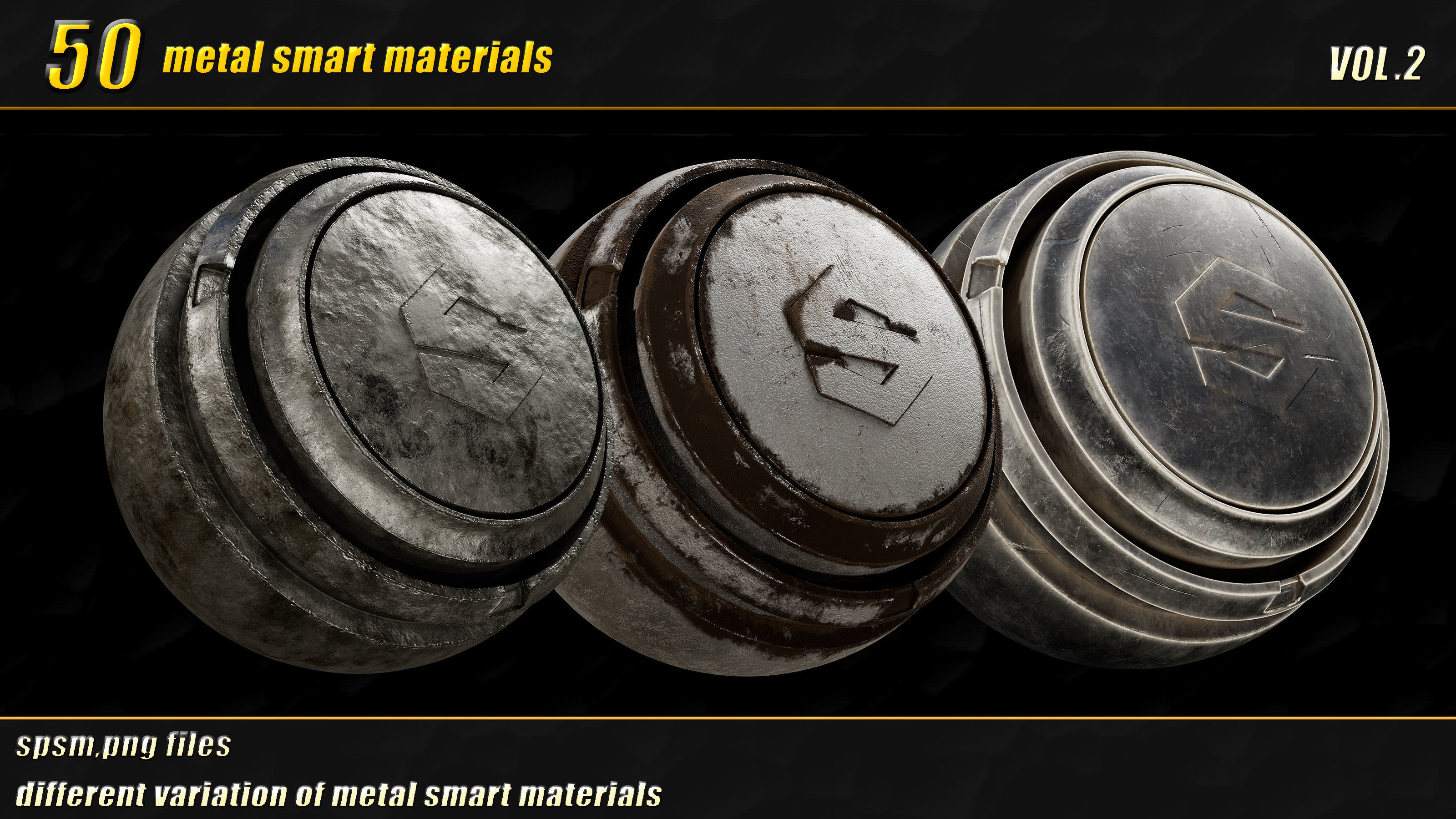 50 high detail metal smart materials  vol02 Texture_14