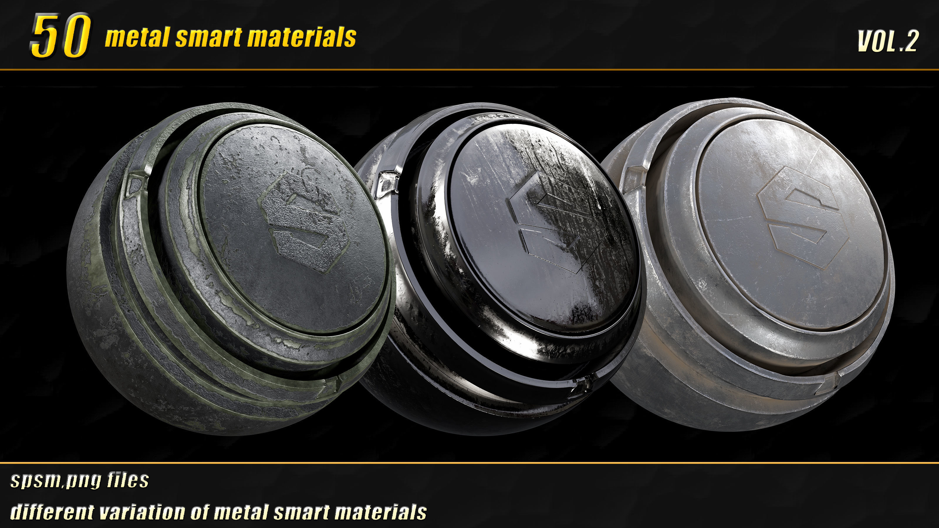 50 high detail metal smart materials  vol02 Texture_15