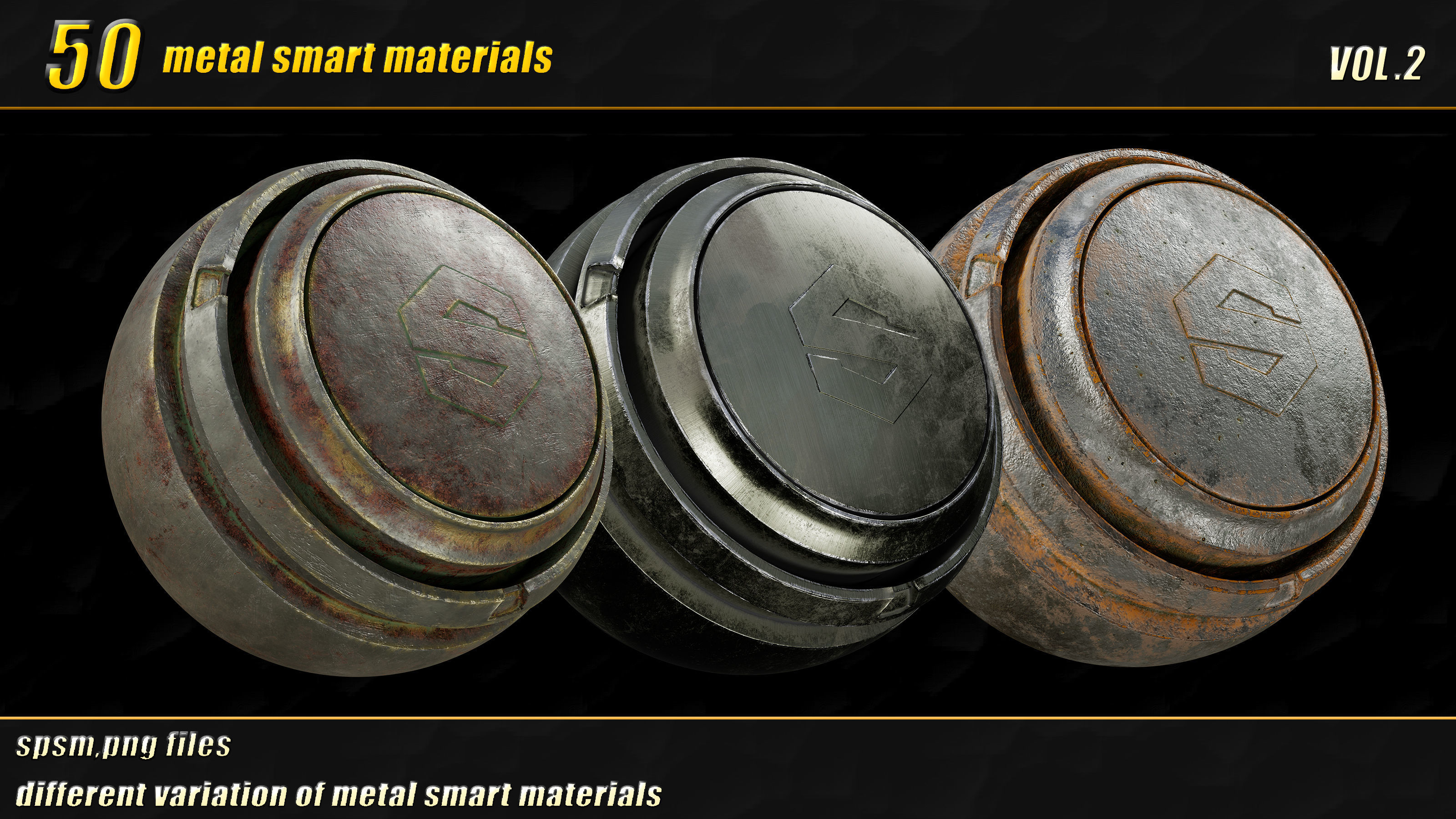 50 high detail metal smart materials  vol02 Texture_17