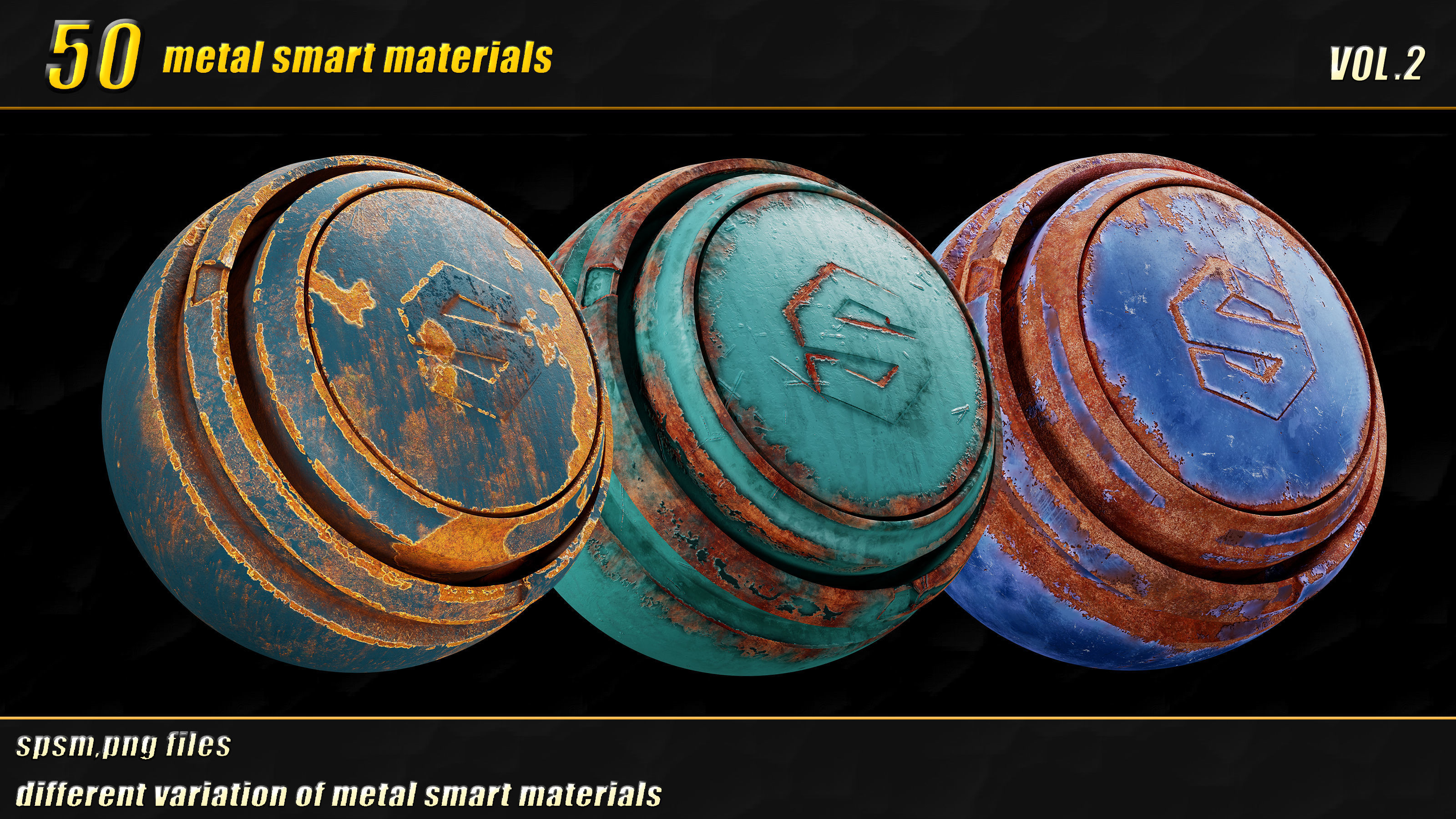 50 high detail metal smart materials  vol02 Texture_8