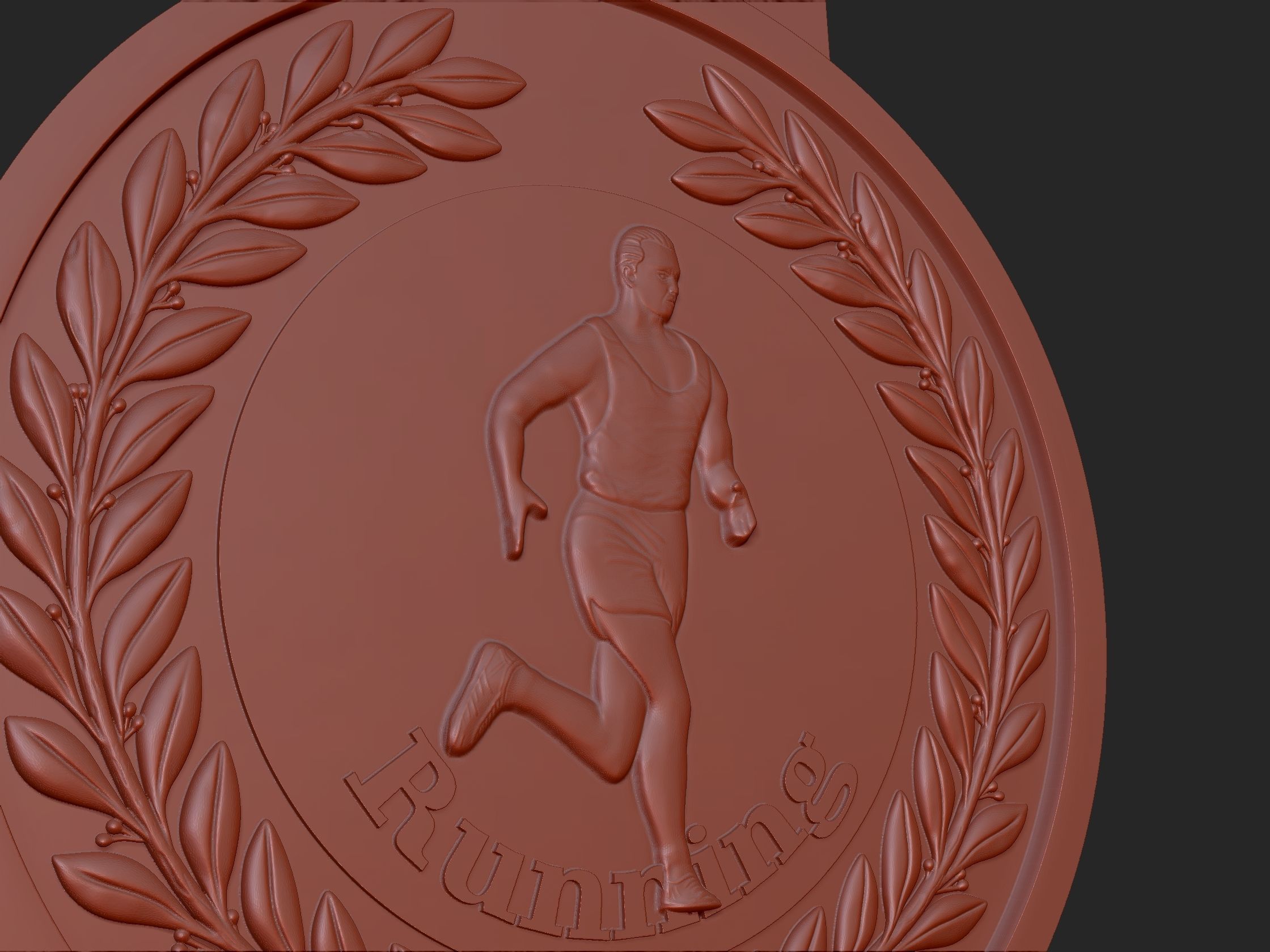 Men Running Award Medals 3D print model_7