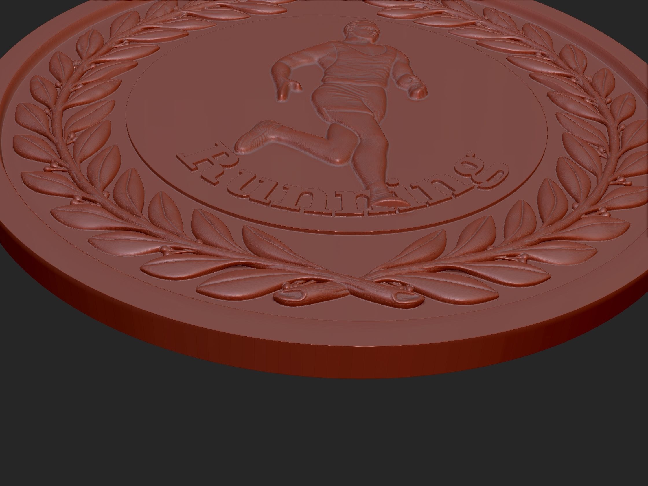Men Running Award Medals 3D print model_9