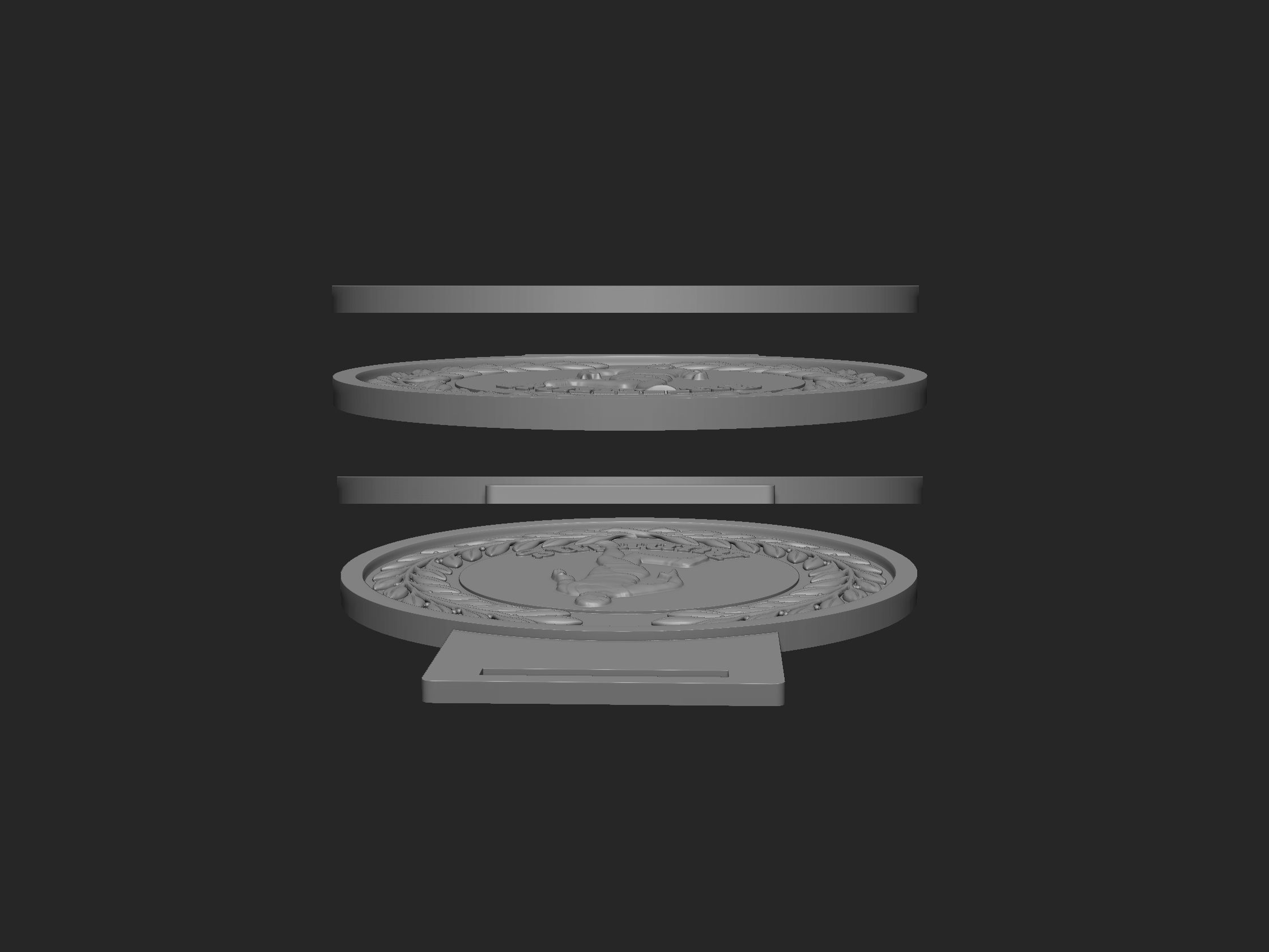 Men Running Award Medals 3D print model_4