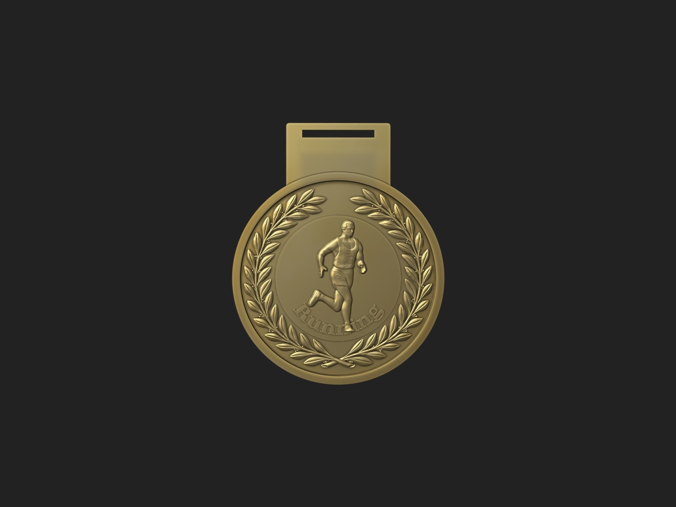 Men Running Award Medals 3D print model_1