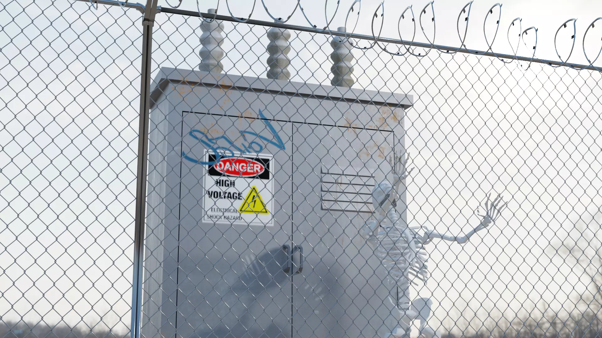 Electrical Control Box Free low-poly 3D model_0