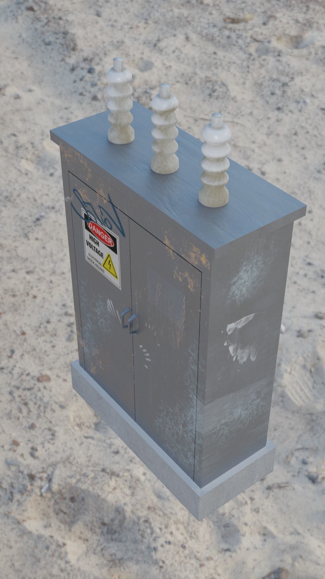 Electrical Control Box Free low-poly 3D model_3