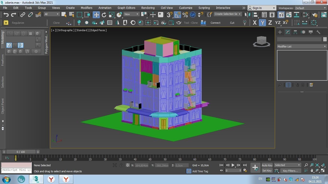 Modular buildings loft from Brooklyn with animation Low poly PBR Low-poly 3D model_4
