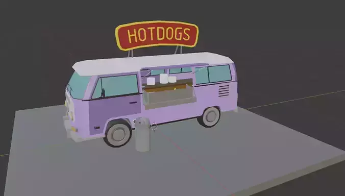 A van with hot dogs