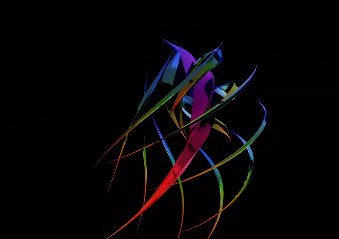 Crystal colorful abstract design 3D model