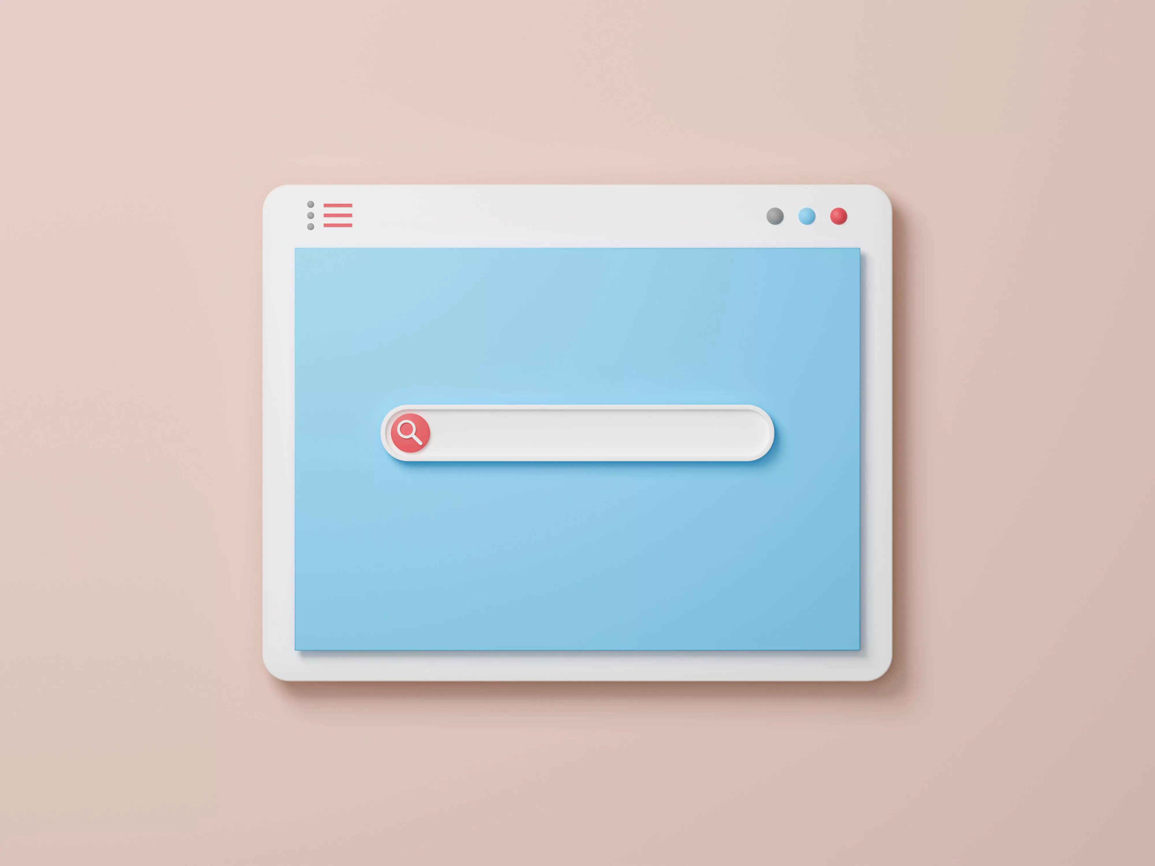 Webpage search button 3D model_0