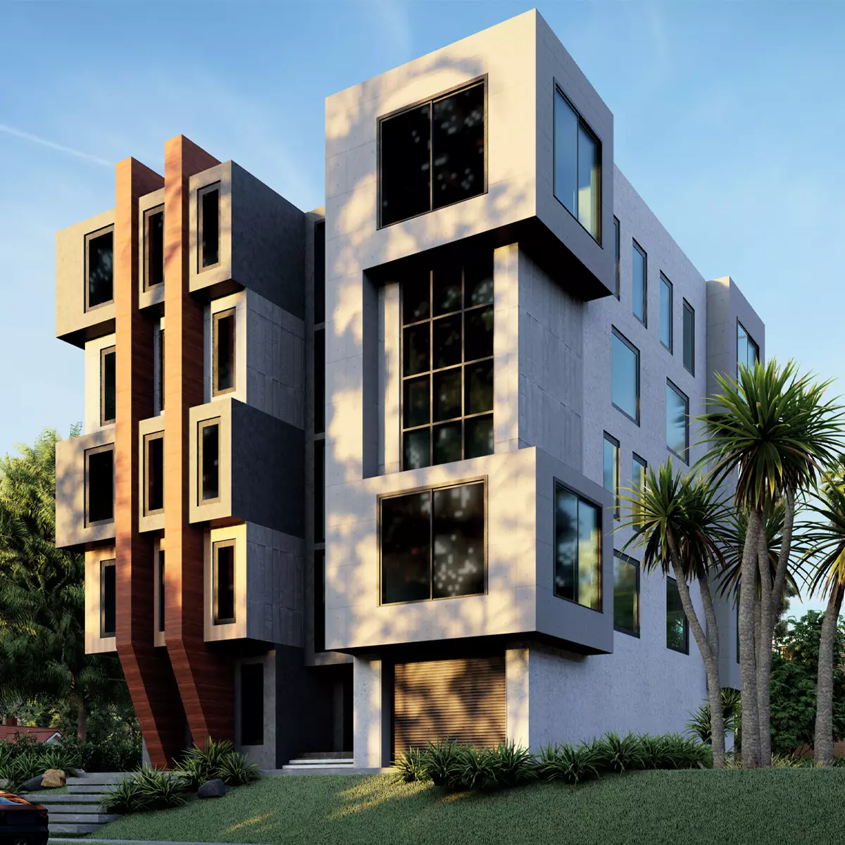 Modern Building N6 3D model