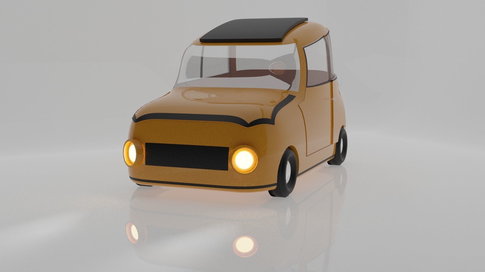 classic and unique car low poly model Low-poly 3D model_1