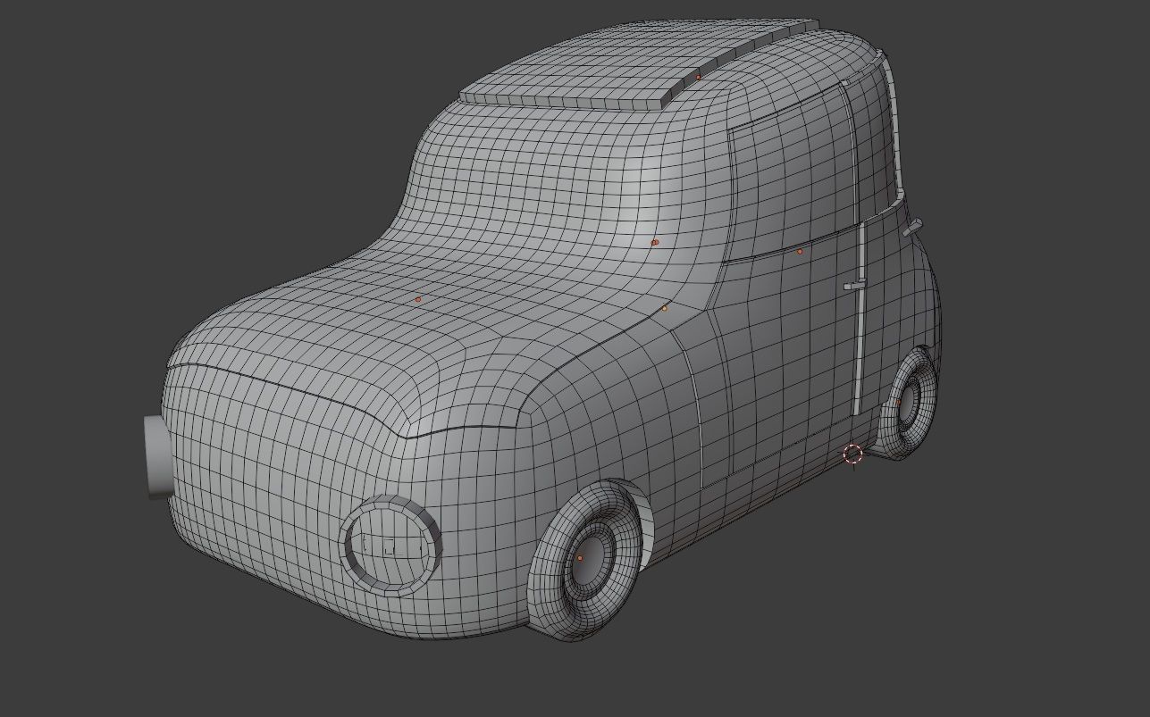 classic and unique car low poly model Low-poly 3D model_8