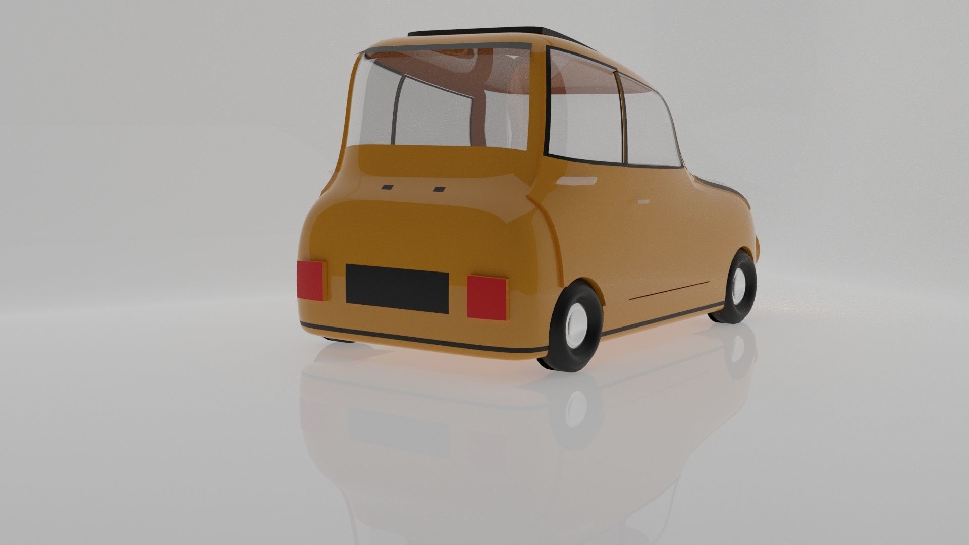 classic and unique car low poly model Low-poly 3D model_2