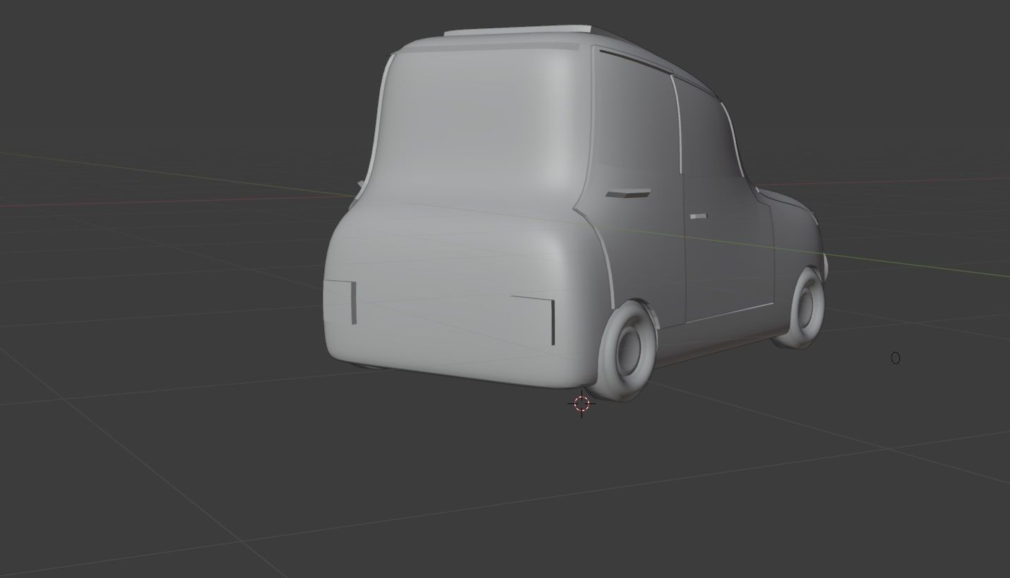 classic and unique car low poly model Low-poly 3D model_7