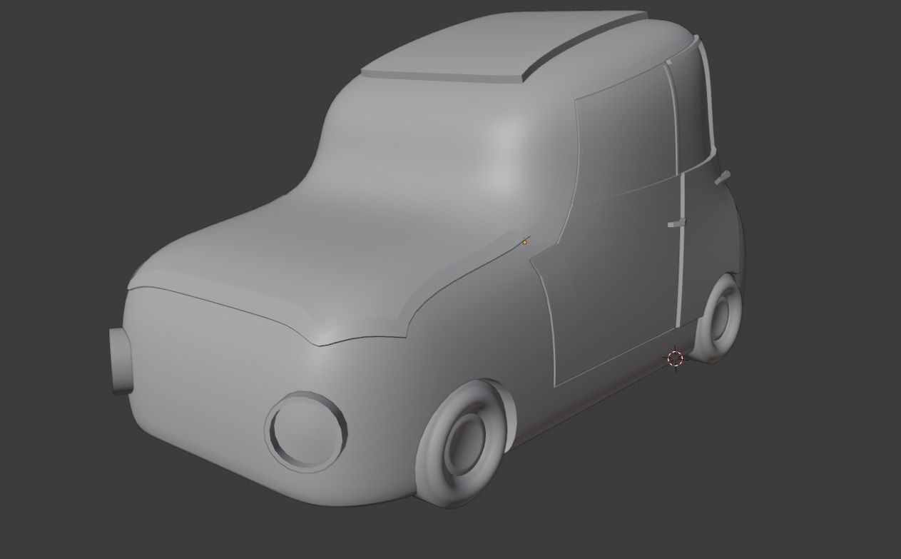 classic and unique car low poly model Low-poly 3D model_6