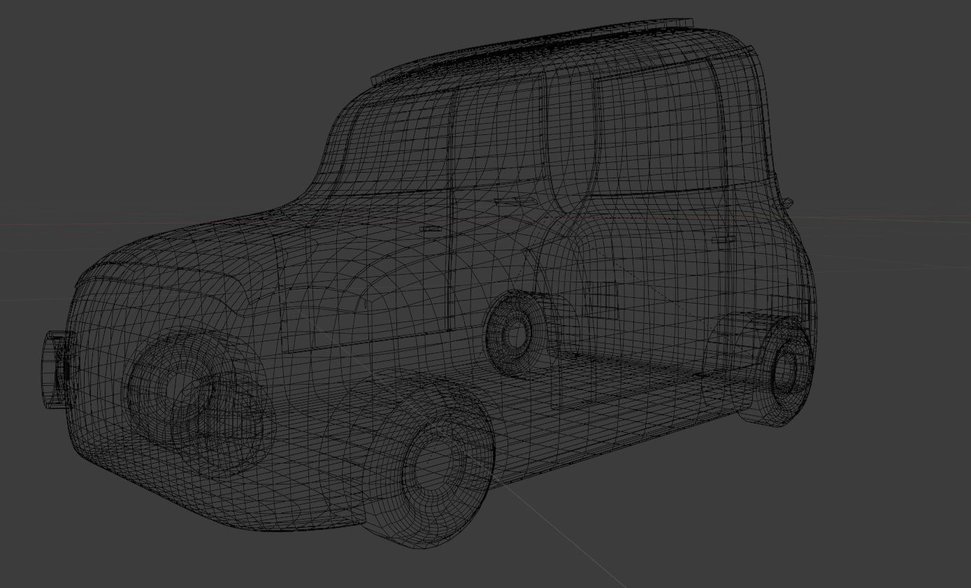 classic and unique car low poly model Low-poly 3D model_10